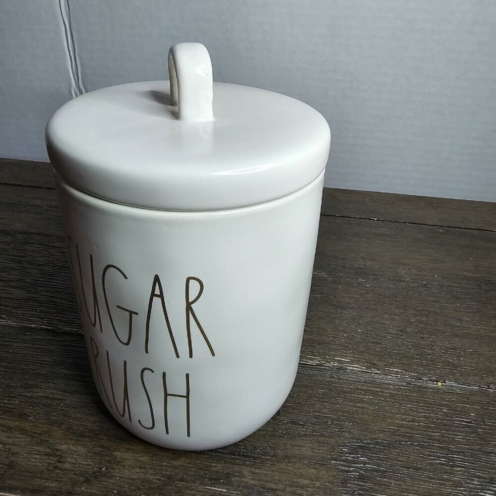 Rae Dunn Artisan Sugar Rush Small Canister Gold Writing Magenta Farmhouse - Picture 2 of 15